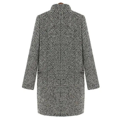 Cappotto Elegante in Lana Pied-de-Poule