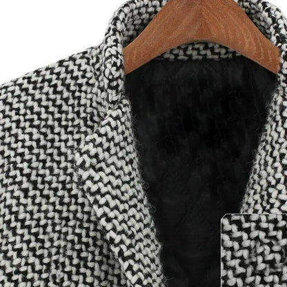 Cappotto Elegante in Lana Pied-de-Poule